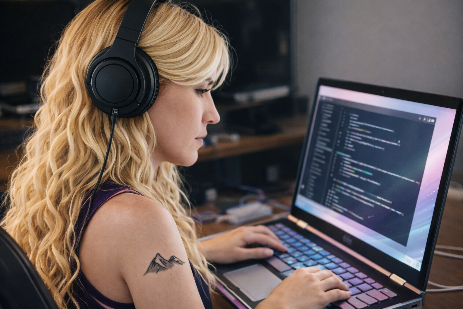 Persona trabajando con sistema